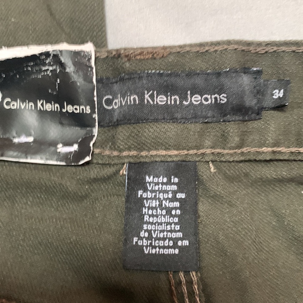 Green Calvin Klein Straight Jeans - Picture 2 of 5